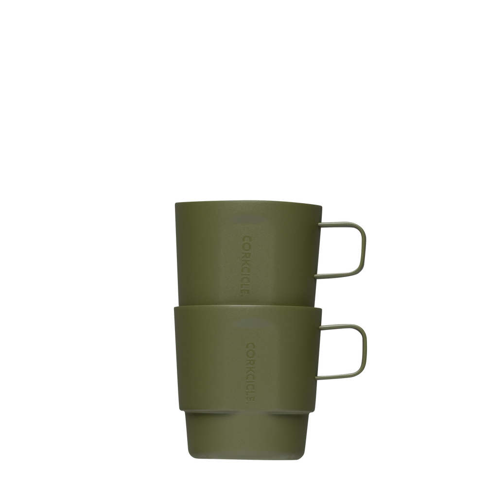 Cafe Stacker Set (2) - Travel Active Carry Style - 6oz / Olive